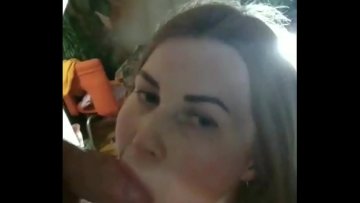 Seductive Nadya Kneels Steamy Blowjob