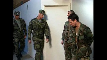 Excited soldiers fucked garrison